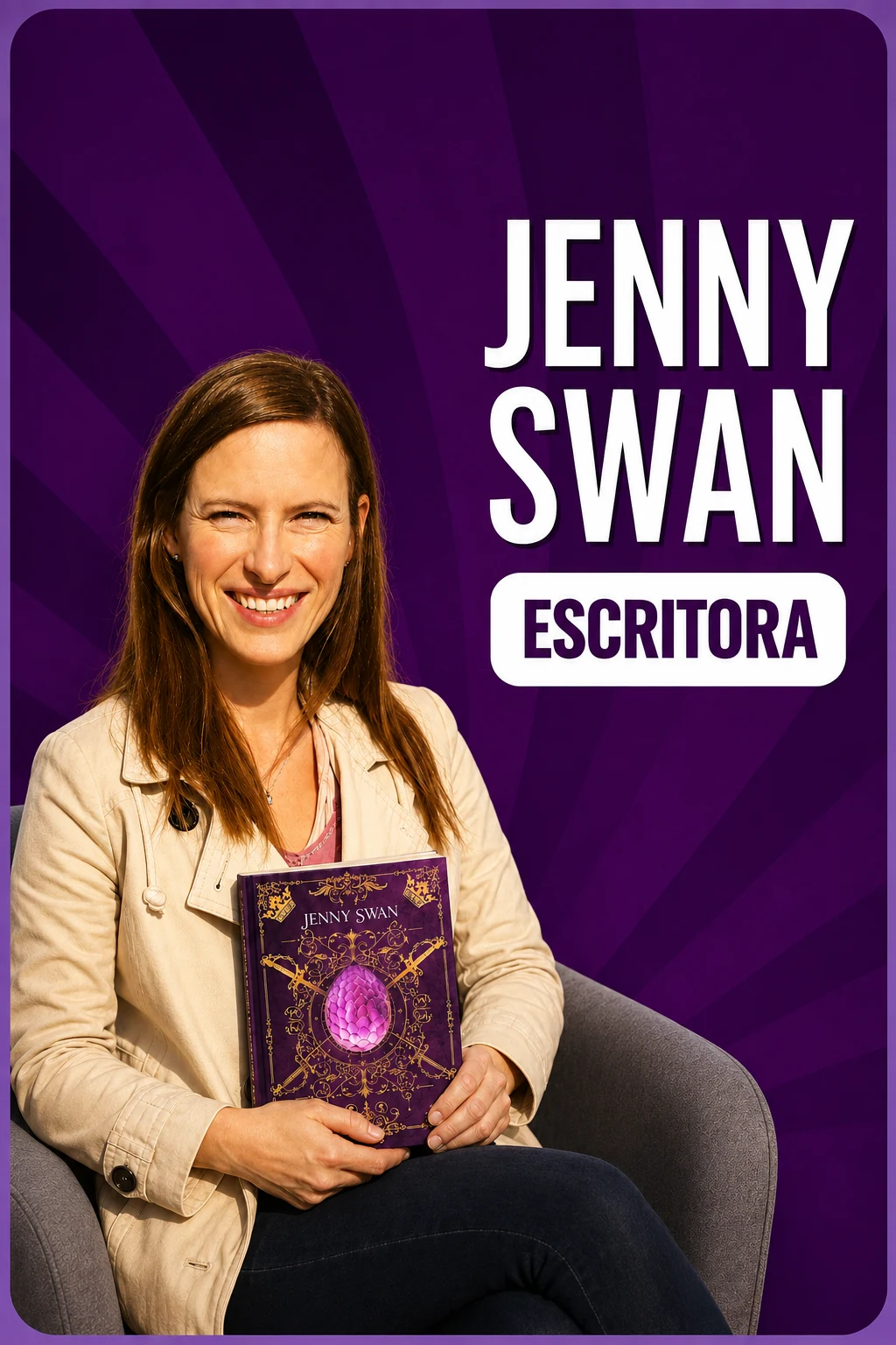 Jenny Swan, escritora, con su libro El Legado de los Dragones