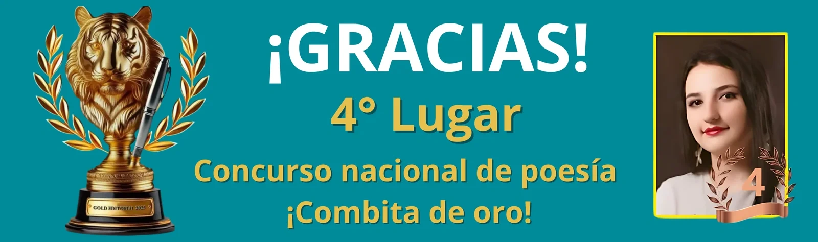 Gráfica de agradecimiento por el cuarto lugar en Cómbita de Oro